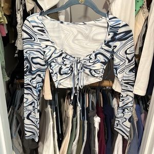 Colorful pattern crop top